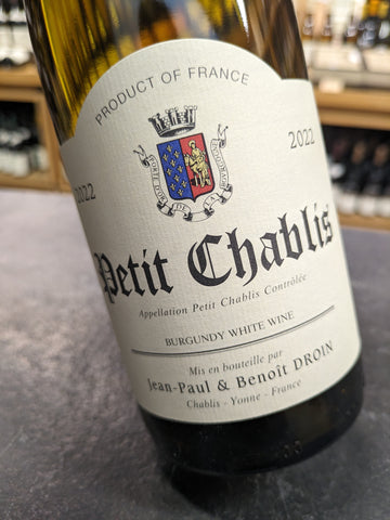 Jean Paul & Benoit Droin Petit Chablis Borgonha Branco 2022