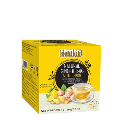 Gold Kili Saqueta de Gengibre Natural com Limão 20 saquetas