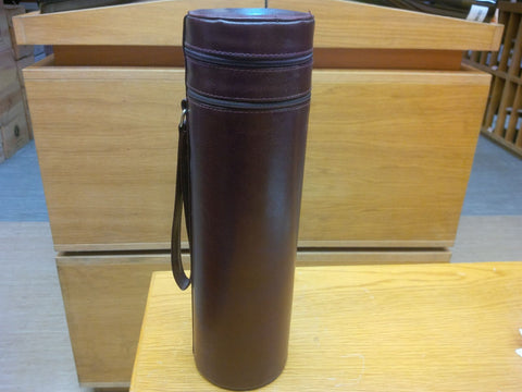 Caixa de pele para garrafa c/ acessórios p/ vinhos - 3 pcs
