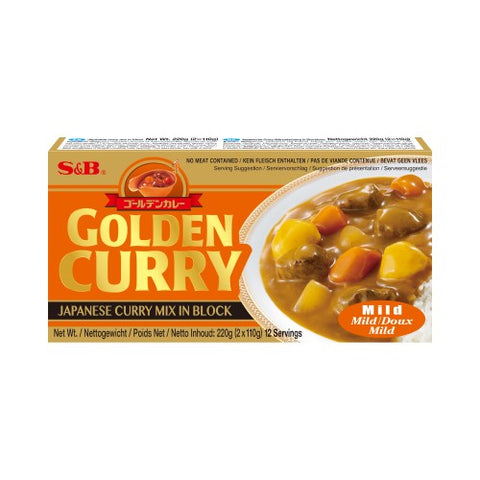 S&B Golden Curry Bloco de Caril Japonês Suave - 220g