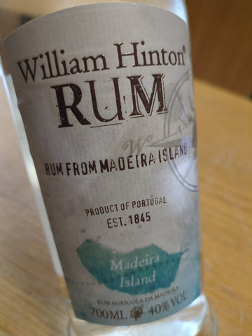 Rum Madeira William Hinton Branco - 70 cl
