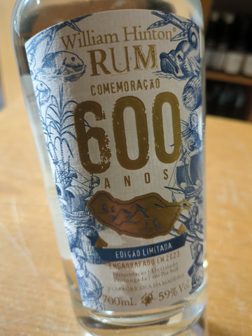 Rum Madeira William Hinton Edição Limitada Comemoração 600 Anos 2023 - 70 cl