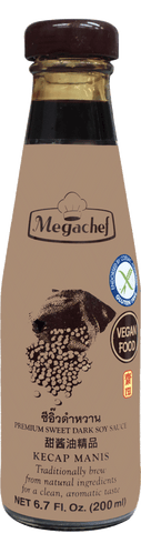 Megachef Molho de Soja Escuro e Doce - 200ml