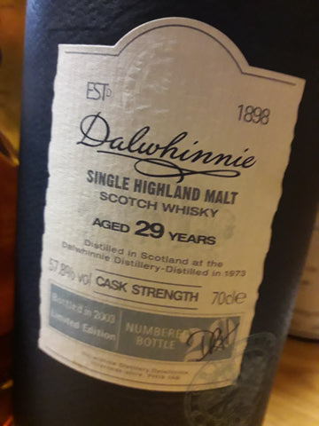 Whisky Dalwhinnie 29 Anos