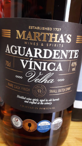 Aguardente Vínica Velha Martha's - 70 cl