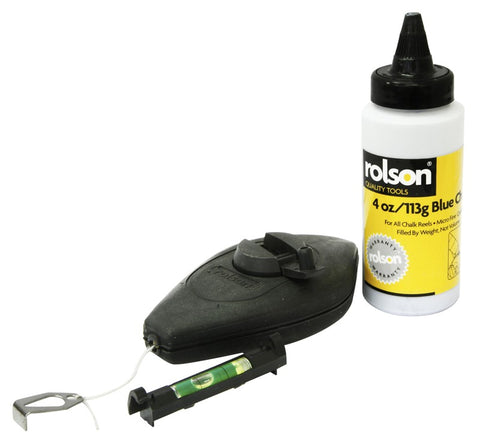 Conjunto Traçador de recta 15m + Pó 113gr + Nível