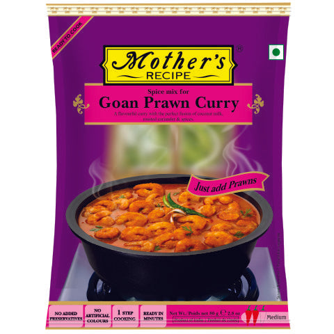 Mother's Recipe Mistura de Especiarias em Pó para Caril de Gambas Goês - 80g